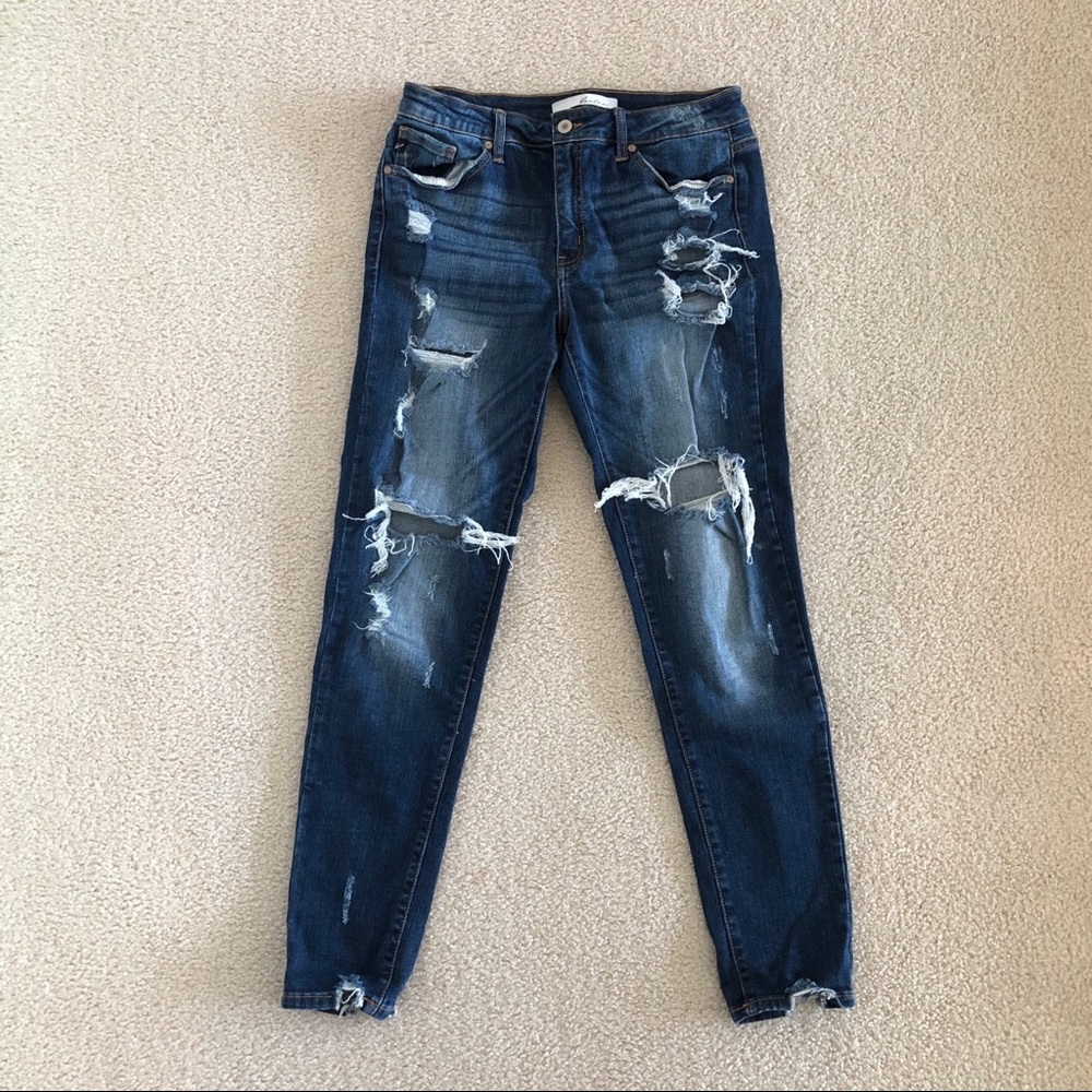 Distressed Denim Jeans